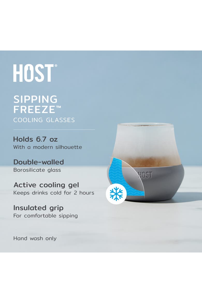 Glass FREEZE Tasting Cooling Cup Set of 2, Alternate, color, Gray
