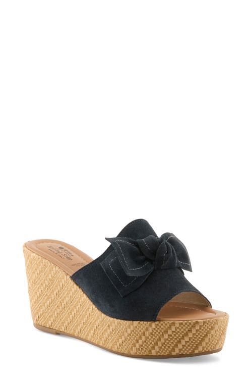 Spring Step Ellyn Wedge Sandal In Blue