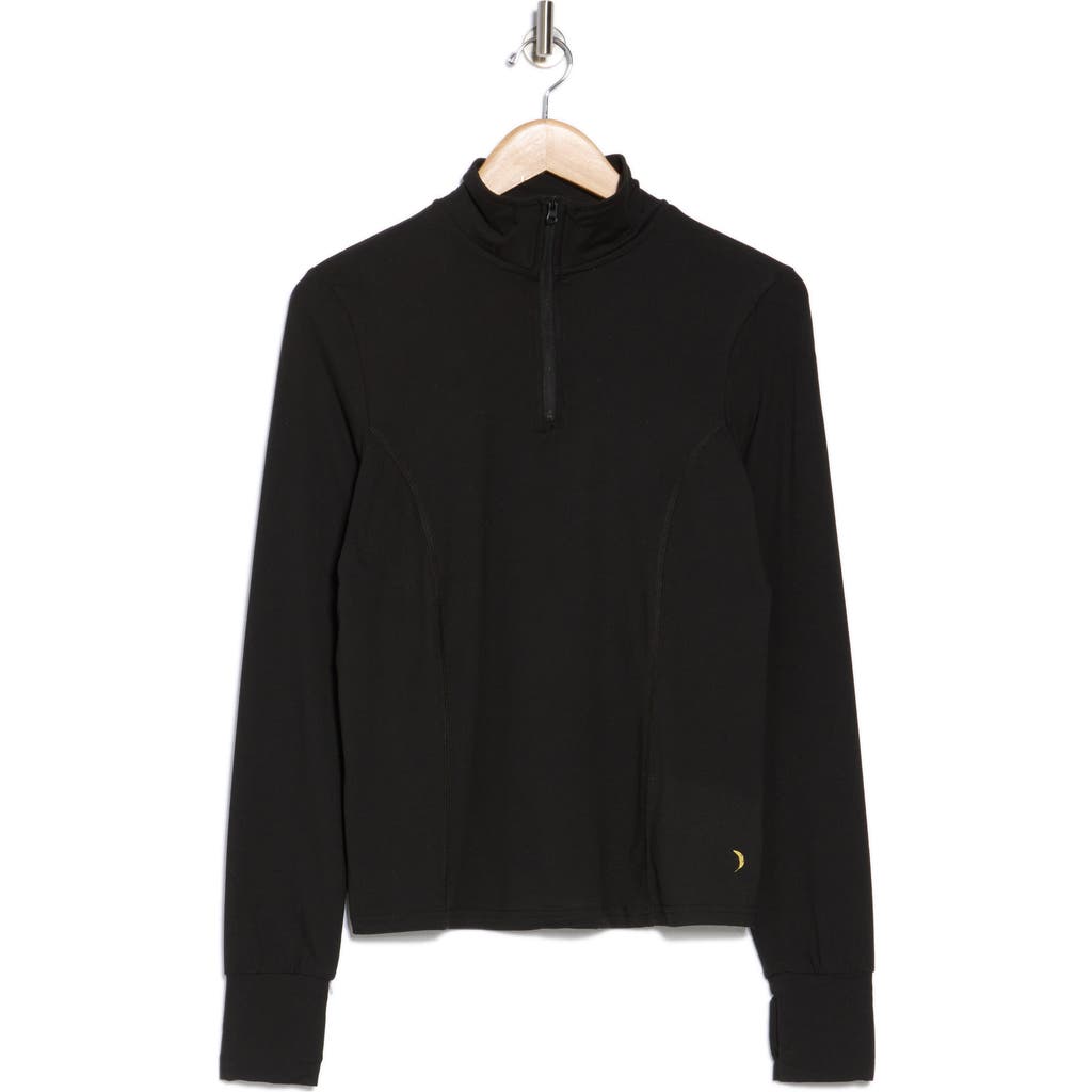 Jessica Simpson Soft Jersey Quarter Zip Pullover In Meteorite
