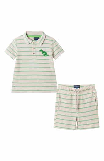 Andy & Evan Kids' Waffle Knit Polo & Shorts Set