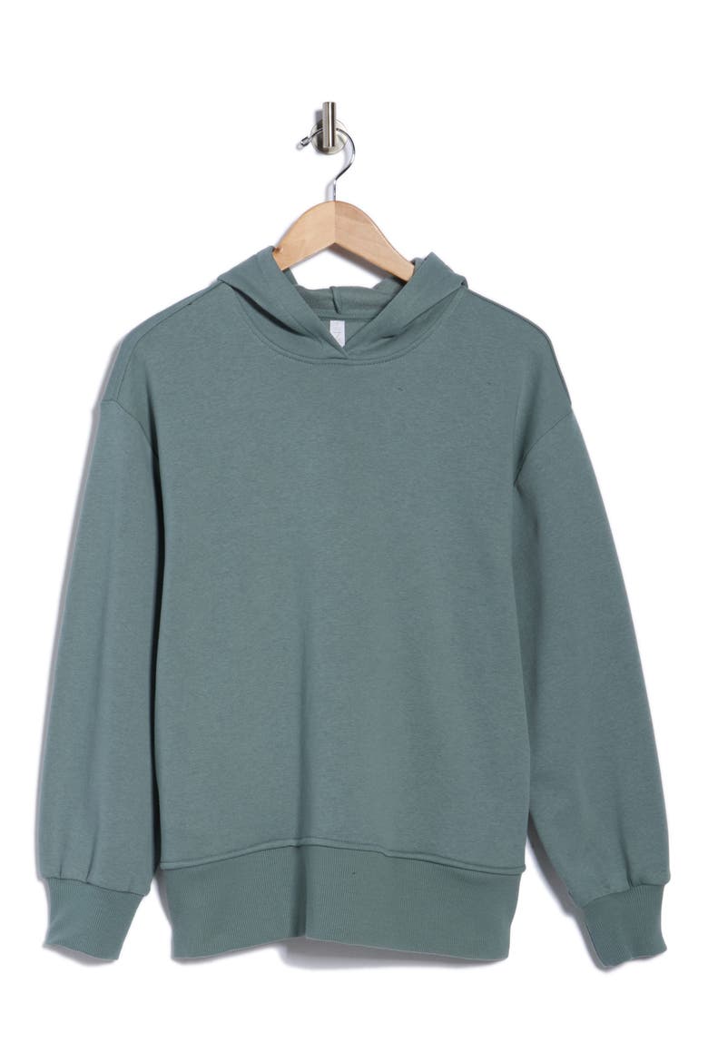 Feather Fleece Oversize Hoodie, Alternate, color, GREY THUNDER