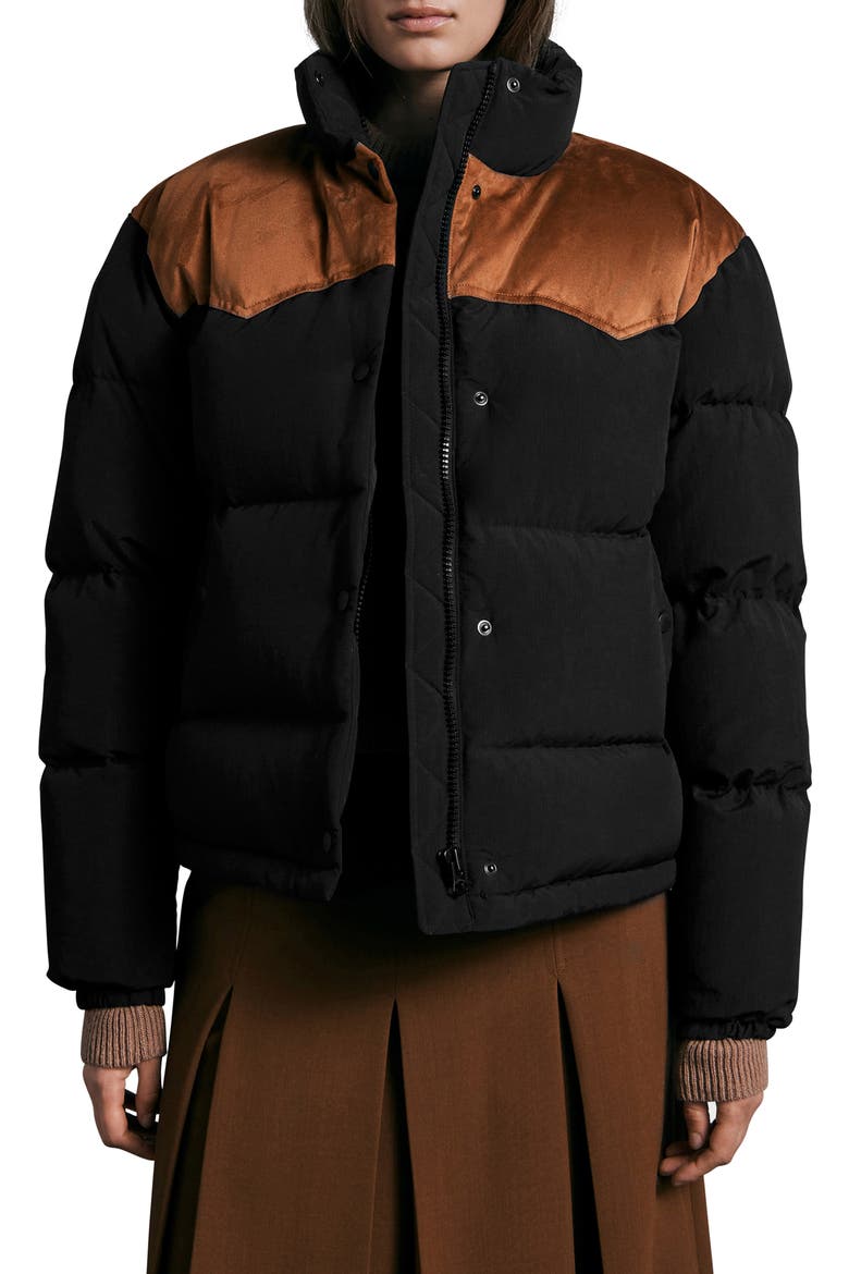 Cal Nylon Puffer Coat, Main, color, BLACK