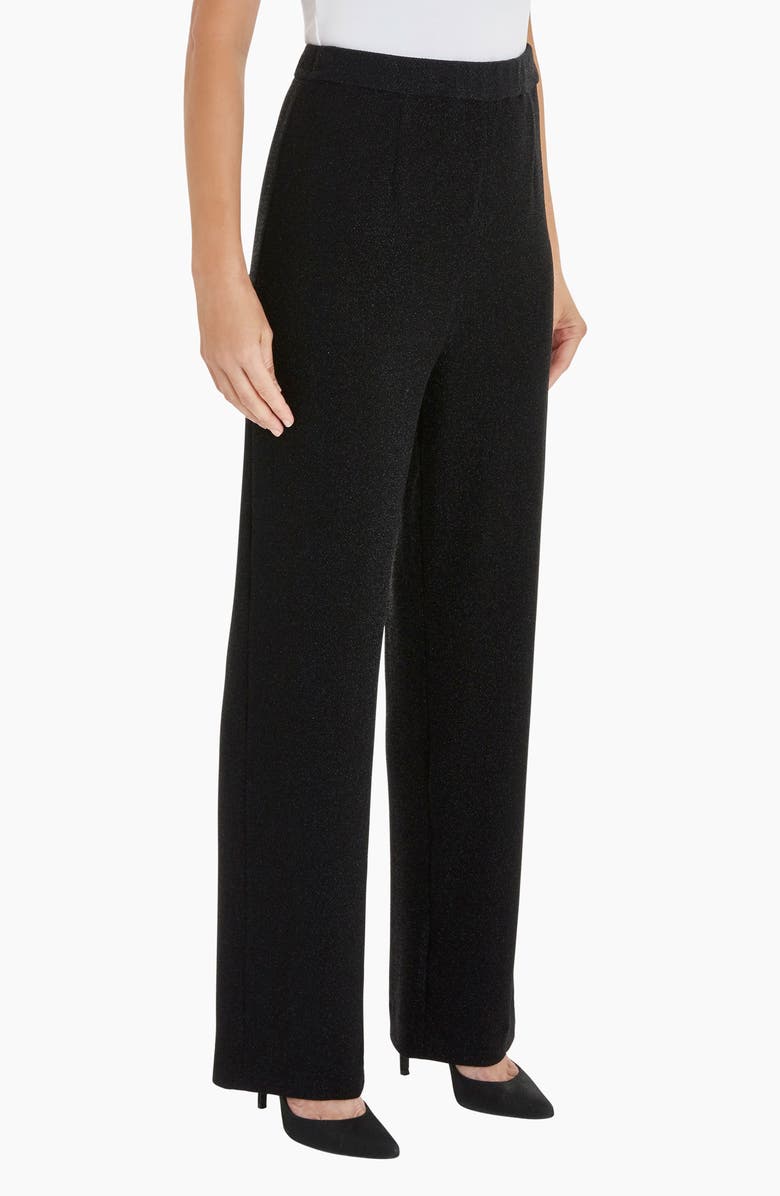 Misook Sparkle Pull-On Wide Leg Woven Pants, Alternate, color, 