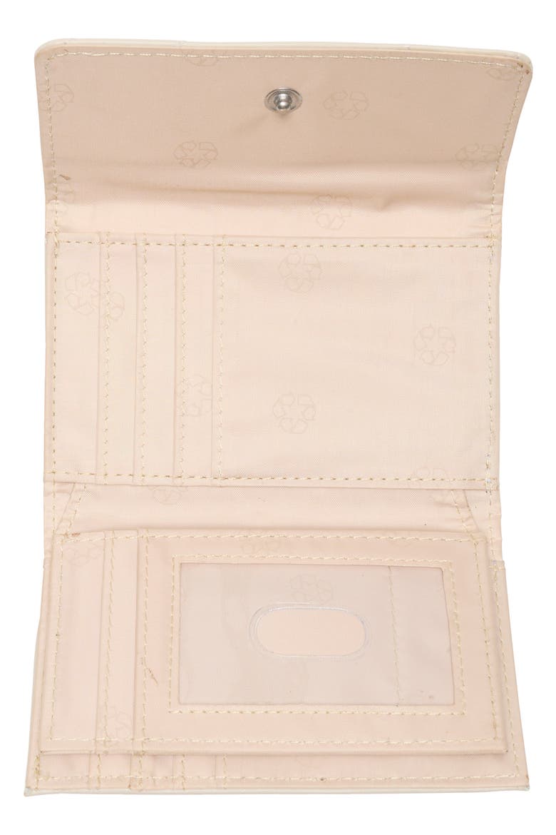 Quilted Trifold Leather Wallet, Alternate, color, BONE
