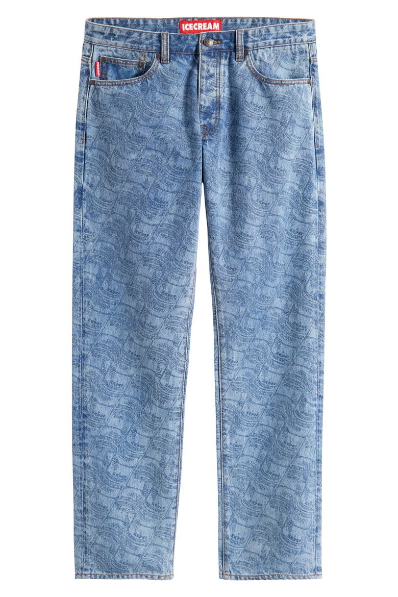 One Hundred Strawberry Straight Leg Jeans, Alternate, color, CARAMEL