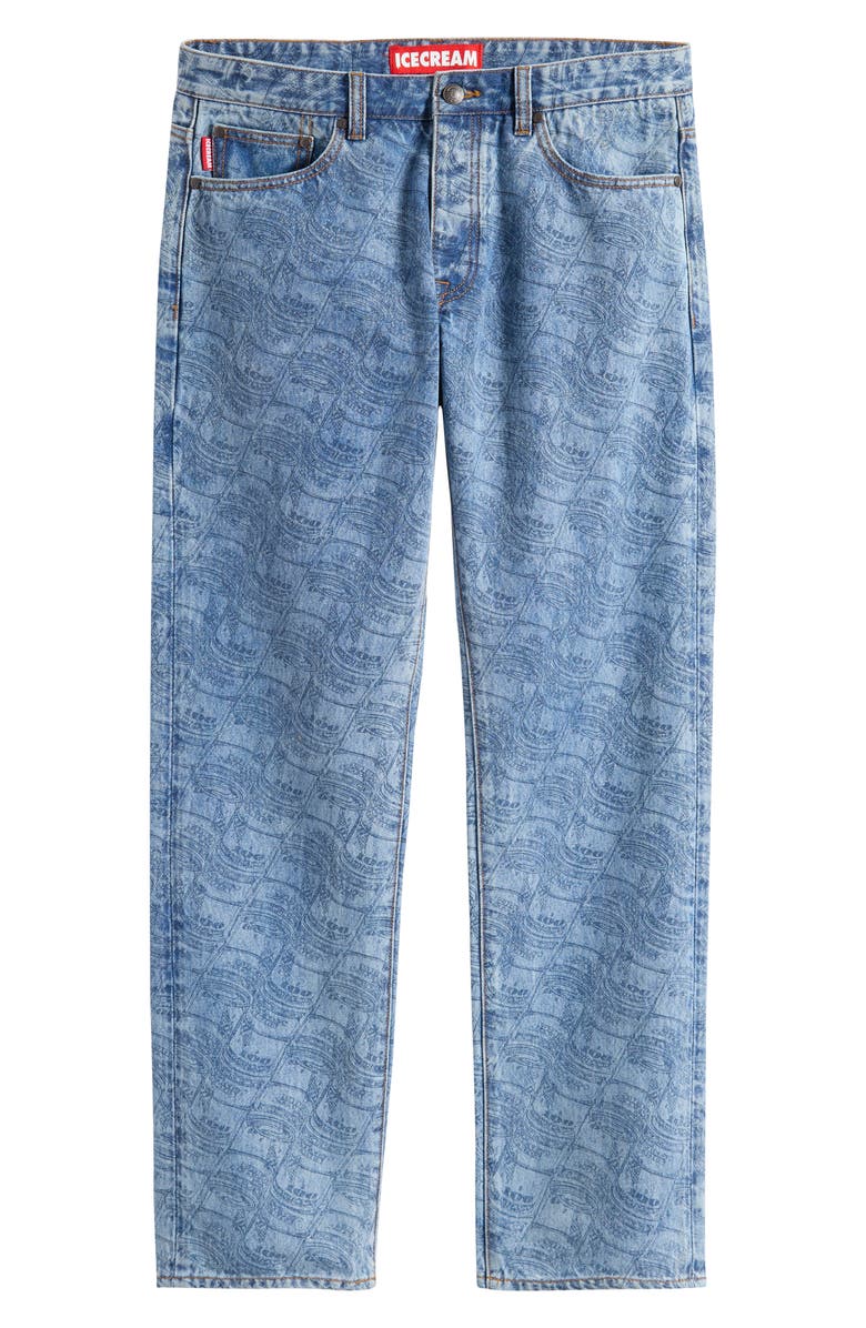 ICECREAM One Hundred Strawberry Straight Leg Jeans, Alternate, color, Caramel