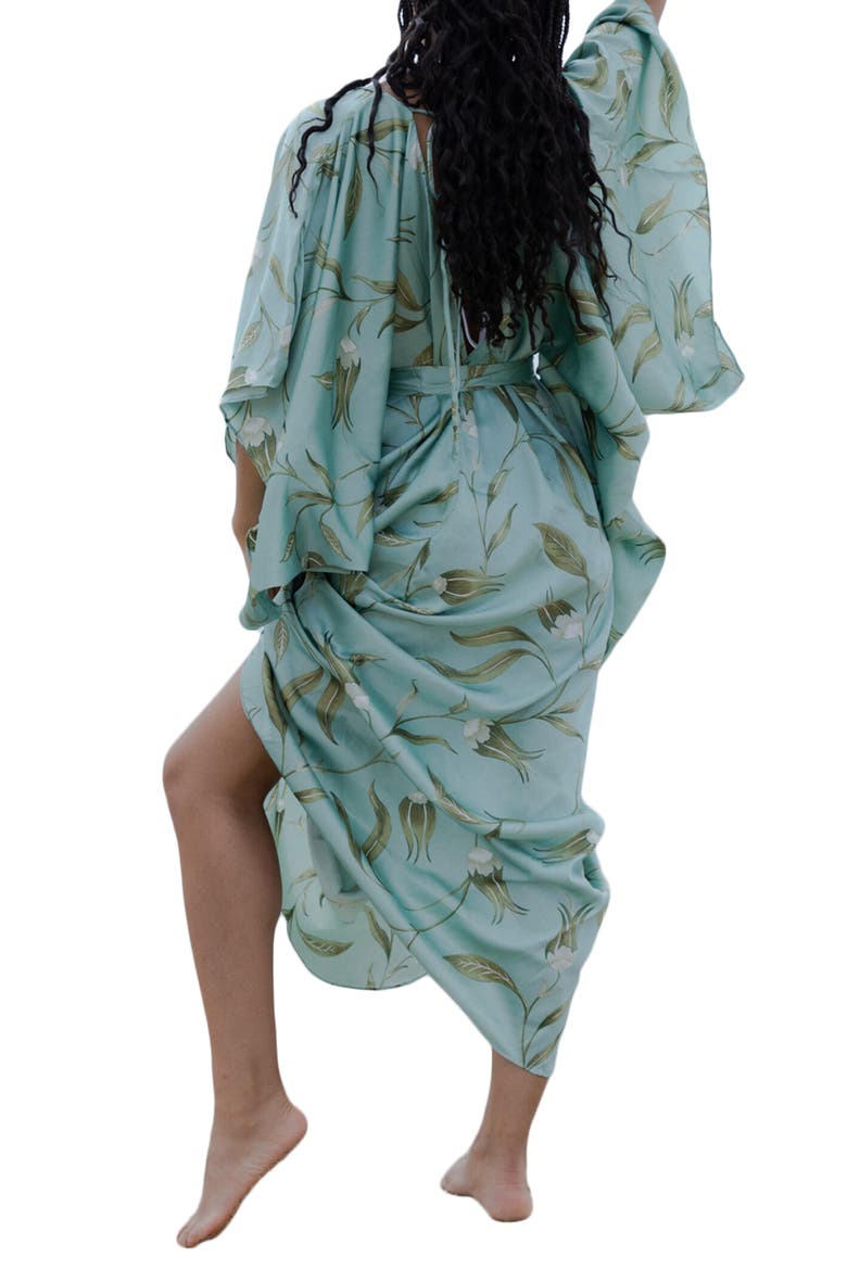 Tie Front Kaftan, Alternate, color, PASTEL GREEN