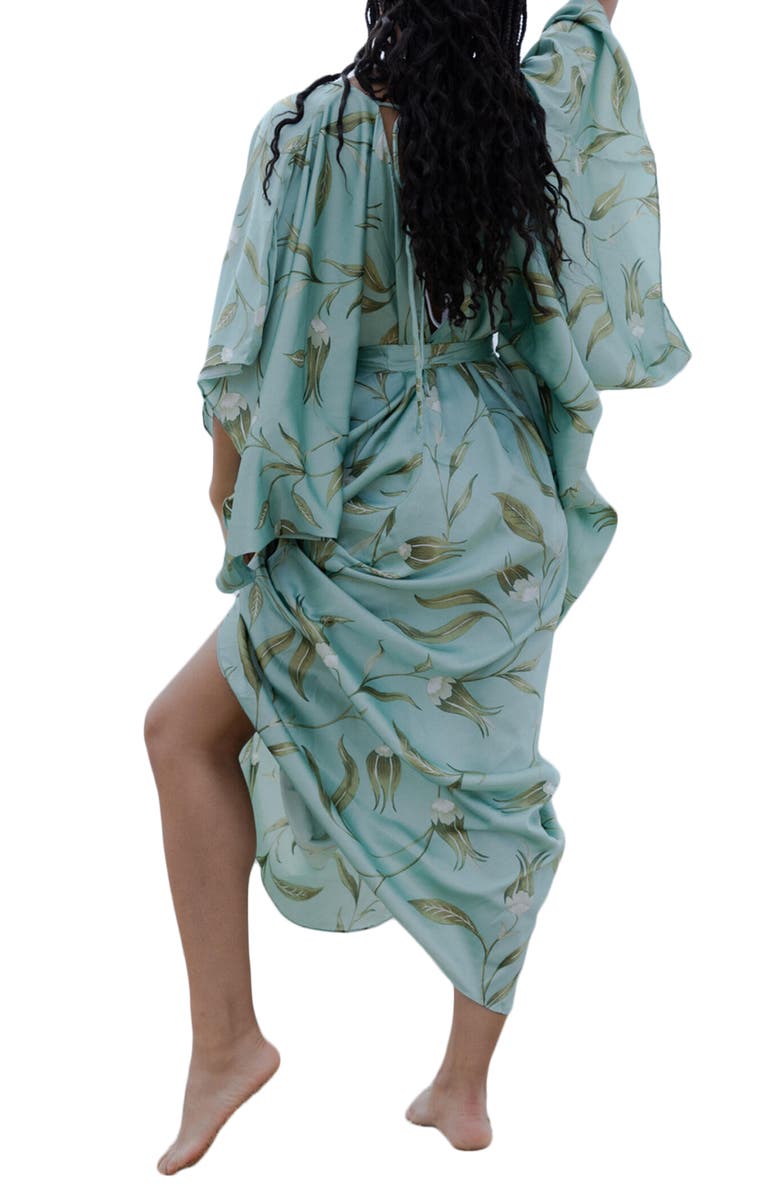 SAACHI Tie Front Kaftan, Alternate, color, Pastel Green
