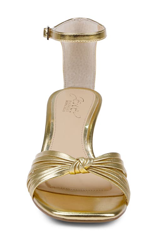 Jewel Badgley Mischka Silvia Ankle Strap Sandal In Gold Metallic