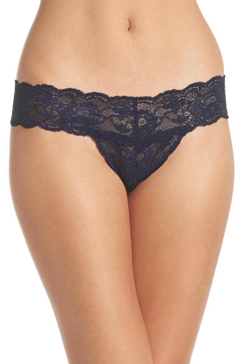 'Never Say Never Cutie' Thong, Alternate, color, NOCTURNAL BLUE