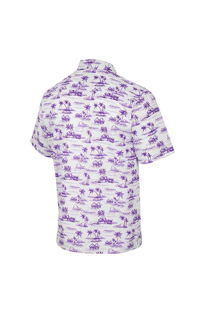 COLOSSEUM Men's Colosseum White LSU Tigers Spontaneous is Romantic Camp Button-Up Shirt, Alternate, color,