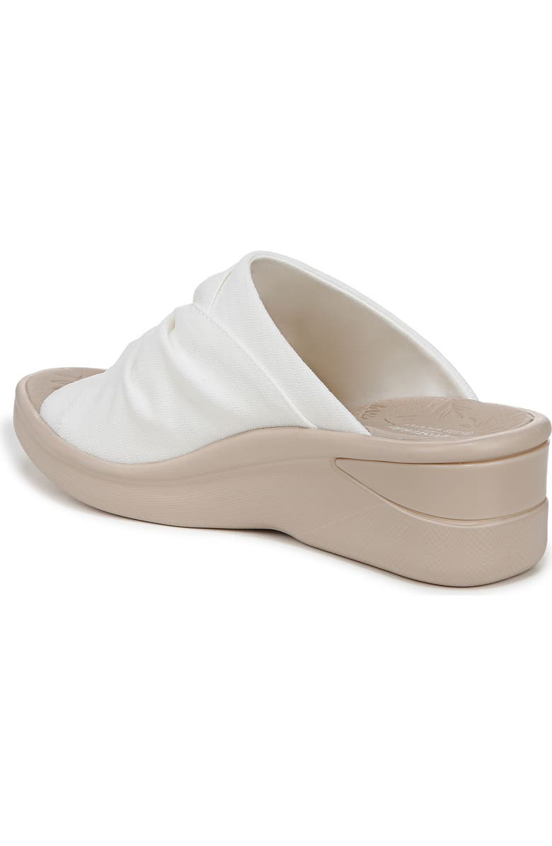 LifeStride Smile 3 Open Toe Wedge Slide Sandal - Wide Width Available, Alternate, color, White