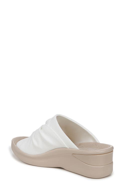 Bzees Women's Smile 3 Washable Slide Wedge Sandals In White