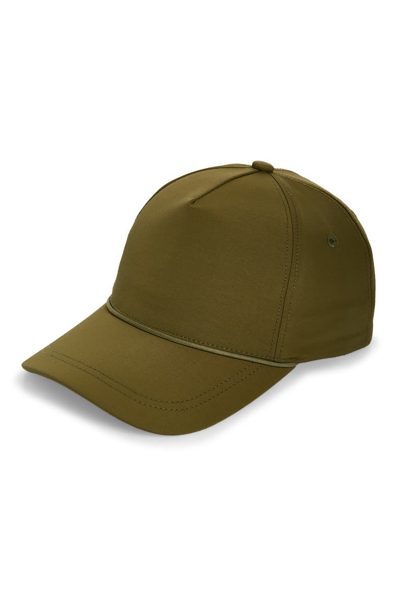 Cord Trim Baseball Cap, Main, color, OLIVE