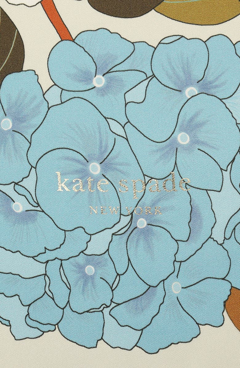 Kate Spade New York spade flower garden silk square scarf, Alternate, color, Multi