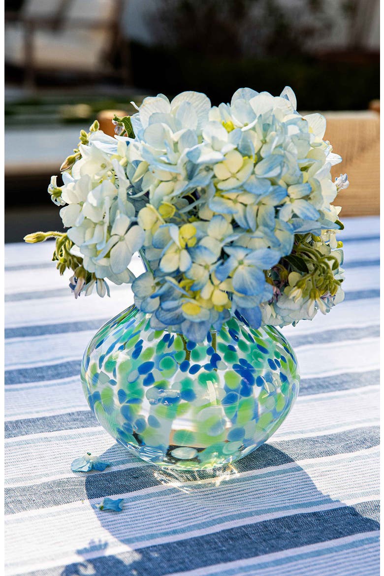 Puro 6-Inch Pattern Glass Vase, Alternate, color, BLUE MULTI