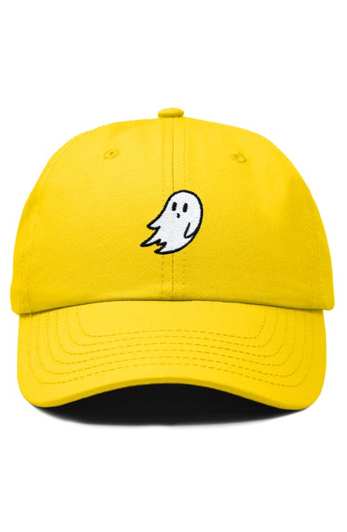 Dalix Ghost Embroidered Low Crown Cap In Gold