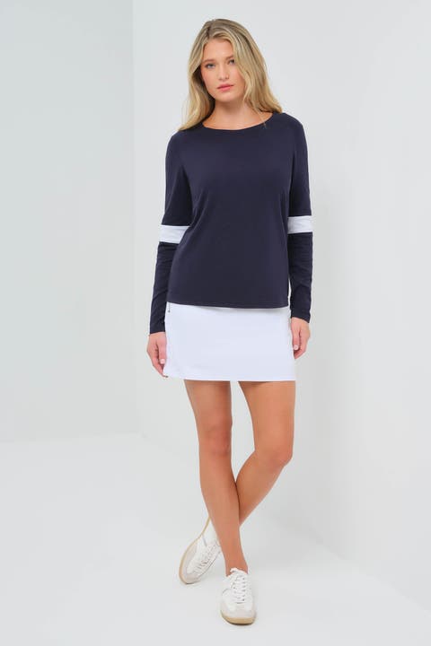 Kensley Contrast Sleeve Pima Top