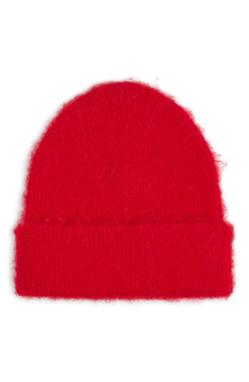 Isabel Marant Festive Rib Logo Beanie In Red