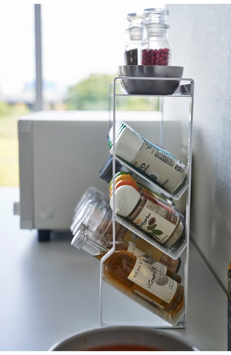 Yamazaki Slim 4-Tier Spice Rack, Alternate, color, White