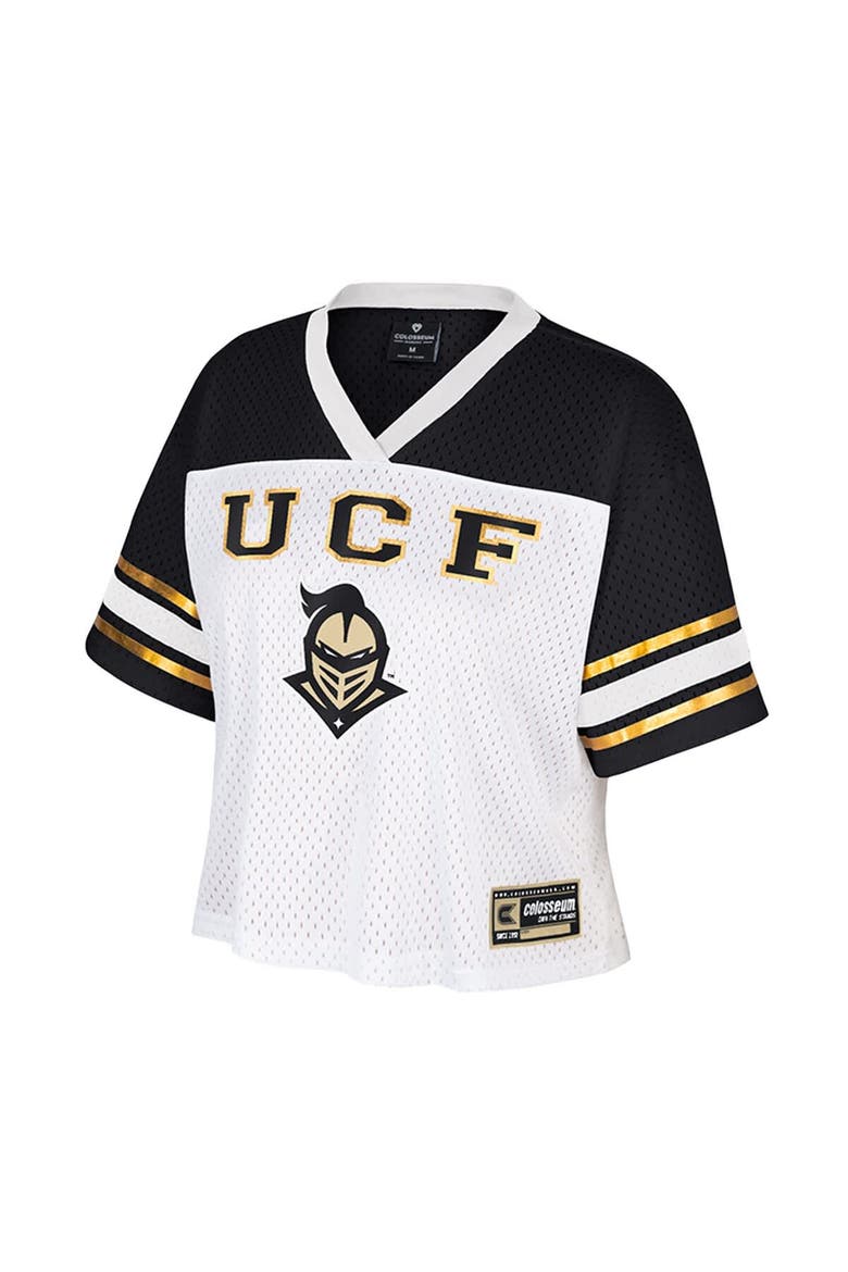 Women's Colosseum  White UCF Knights Treasure Cropped Football Jersey, Alternate, color, White