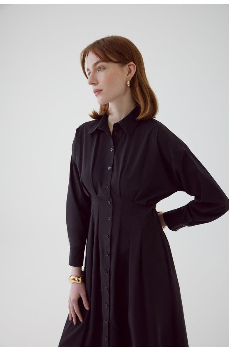 Exquise Billie Midi Dress, Alternate, color, Black