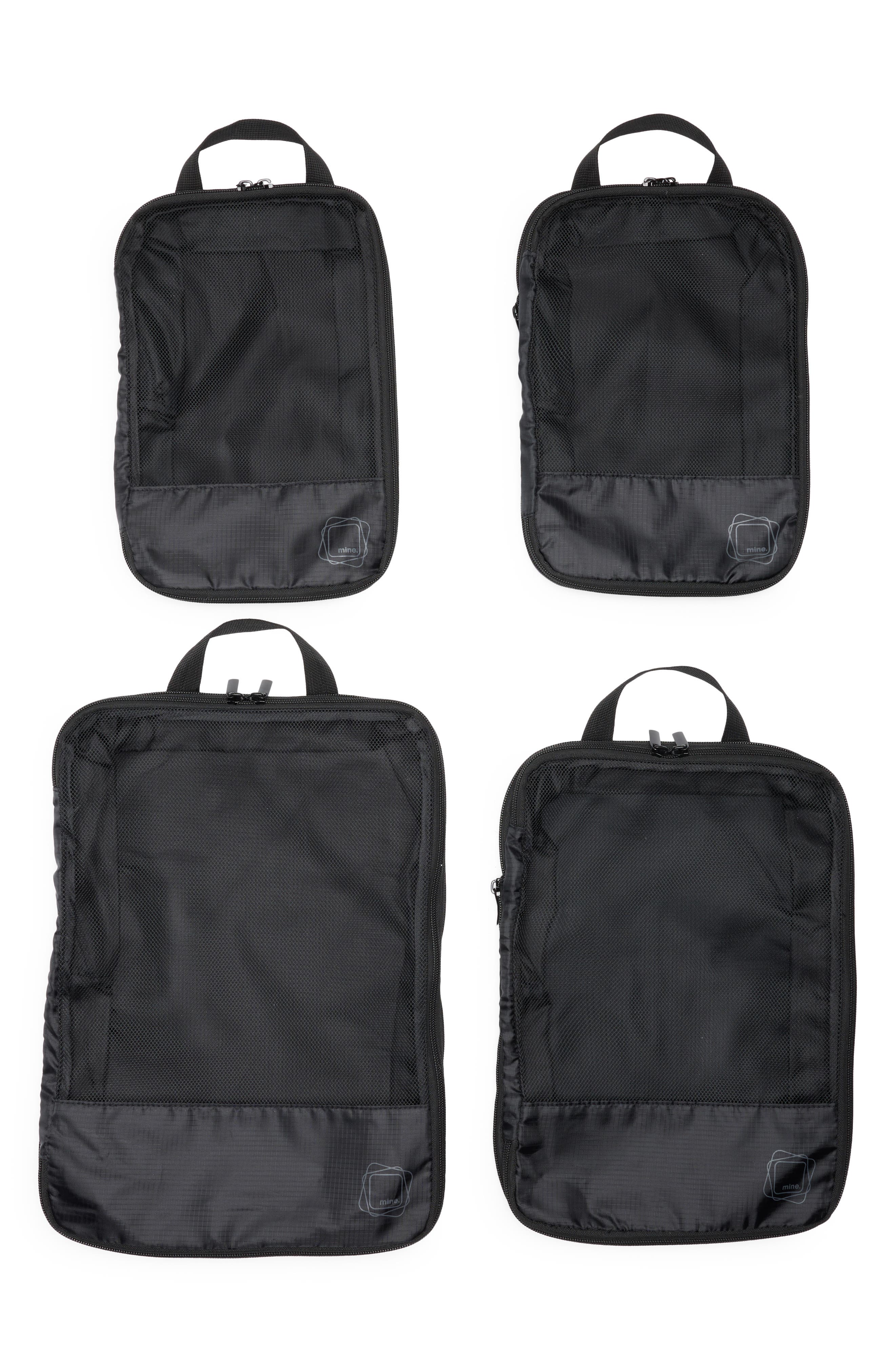 MYTAGALONGS Set of 4 Compression Packing Pods, Main, color, Black/Sage