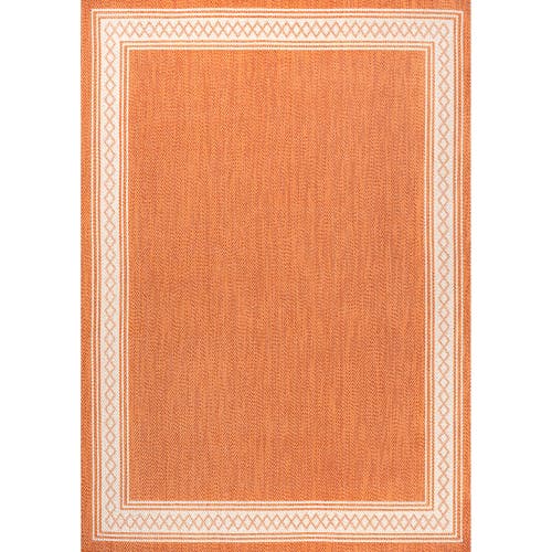 Jonathan Y Lucia Classic Diamond Border Indoor/outdoor Area Rug In ...