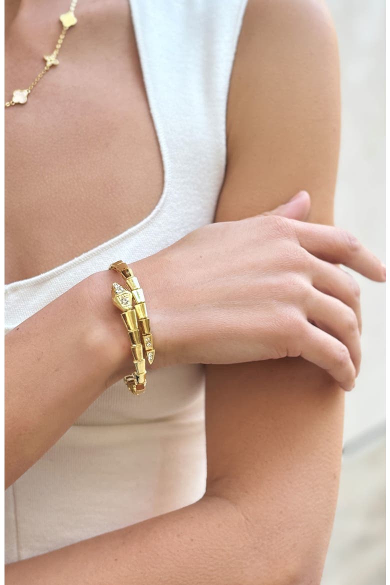 Snake Wrap Cuff, Alternate, color, GOLD