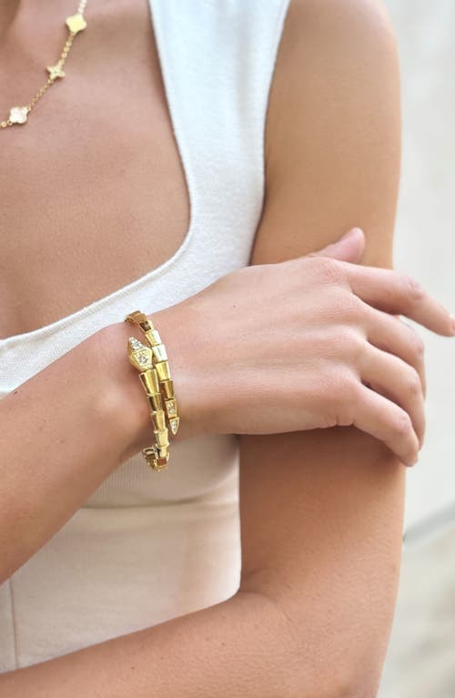 Adornia Snake Wrap Cuff In Gold