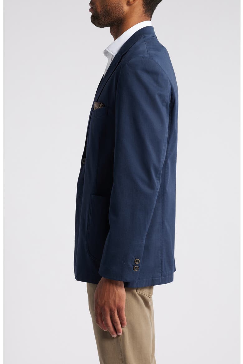 Washed Stretch Cotton Sport Coat, Alternate, color, NAVY