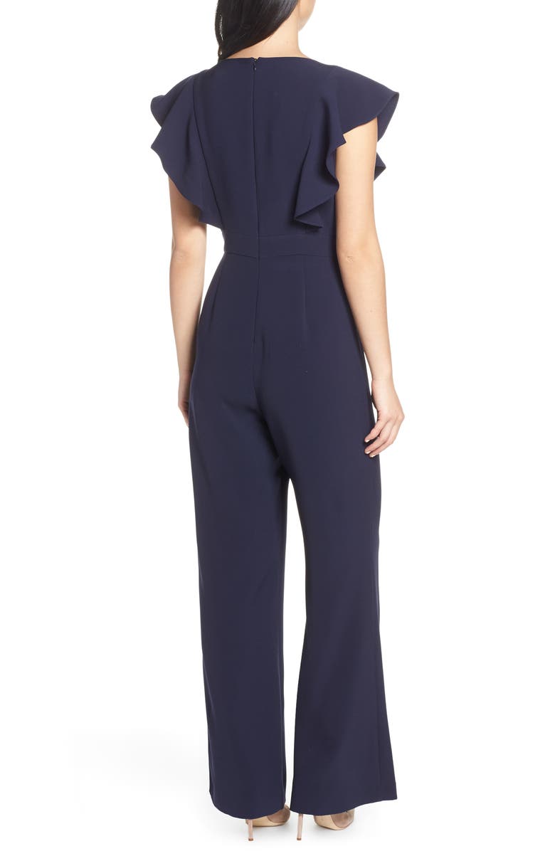 Eliza J Flutter Sleeve Jumpsuit, Alternate, color, 