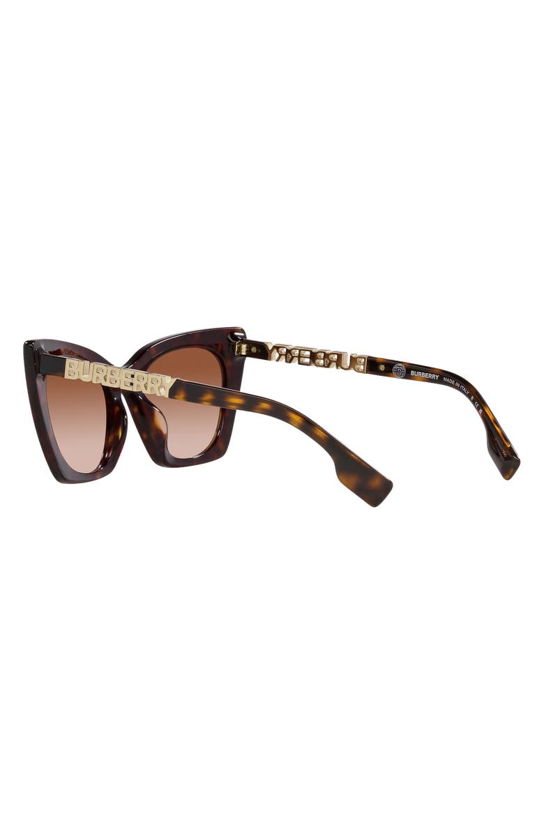 Burberry 52mm Cat Eye Sunglasses, Alternate, color, Dark Havana
