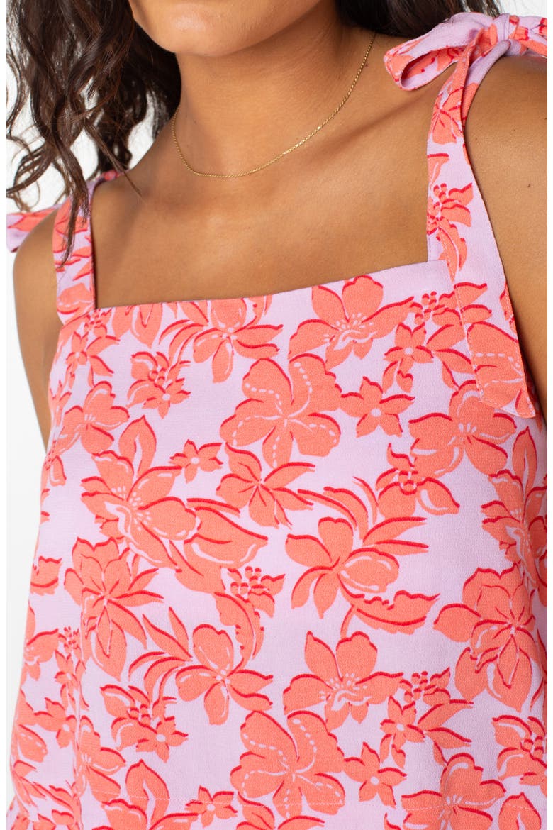 Sunny Adelaide Floral Crop Tank, Alternate, color, ORCHID BOUQUET SOLID