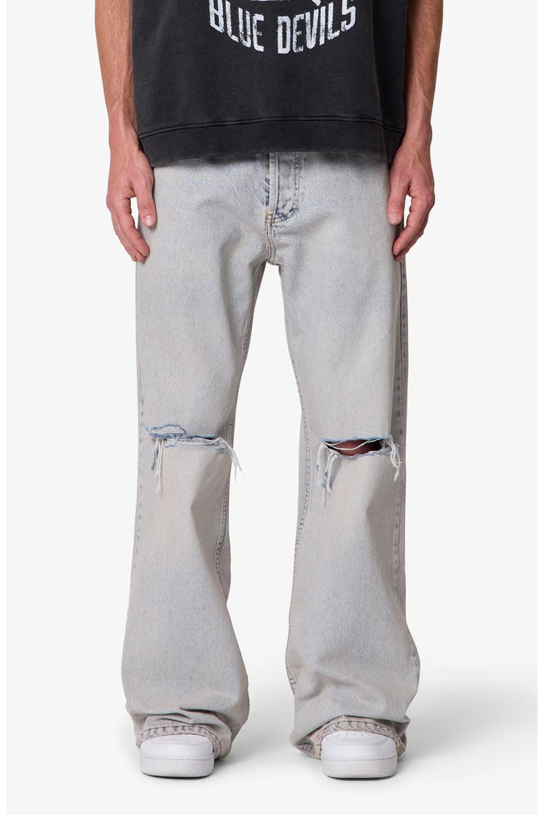 Distressed Kick Flare Jeans, Main, color, LIGHT BLUE