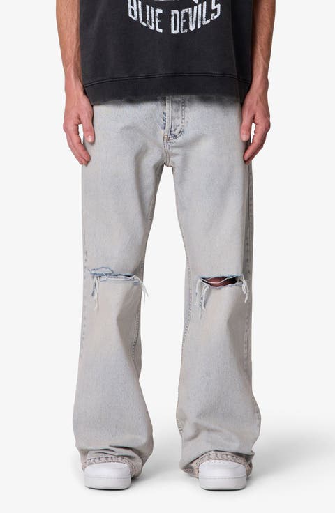 Distressed Kick Flare Jeans