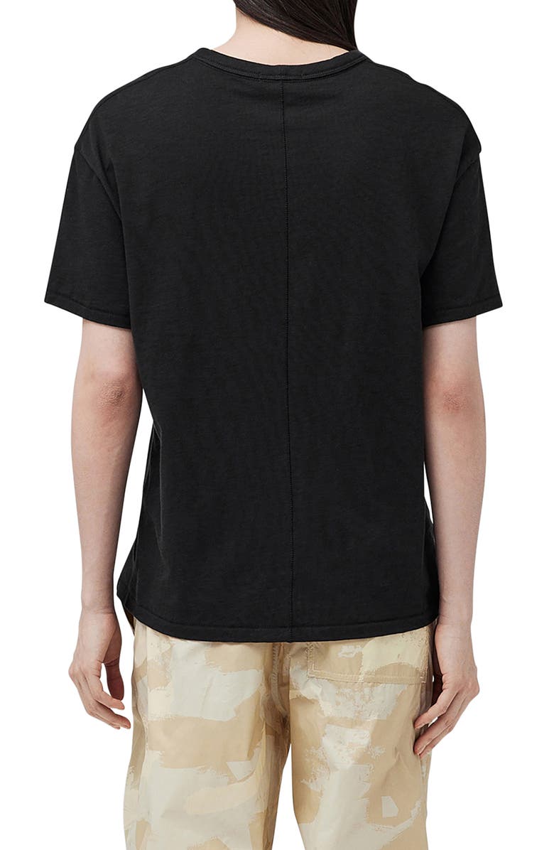 rag & bone Boyfriend Pima Cotton T-Shirt, Alternate, color, Black