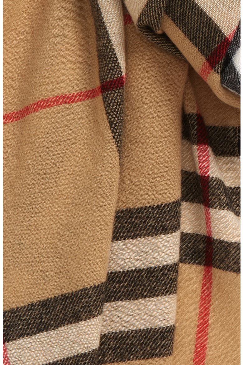 Check Cashmere Scarf, Alternate, color, ARCHIVE BEIGE