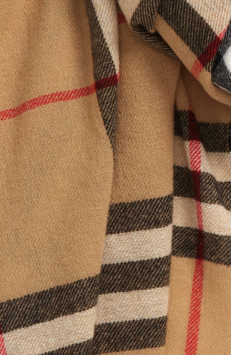 Burberry Check Cashmere Scarf, Alternate, color, 
