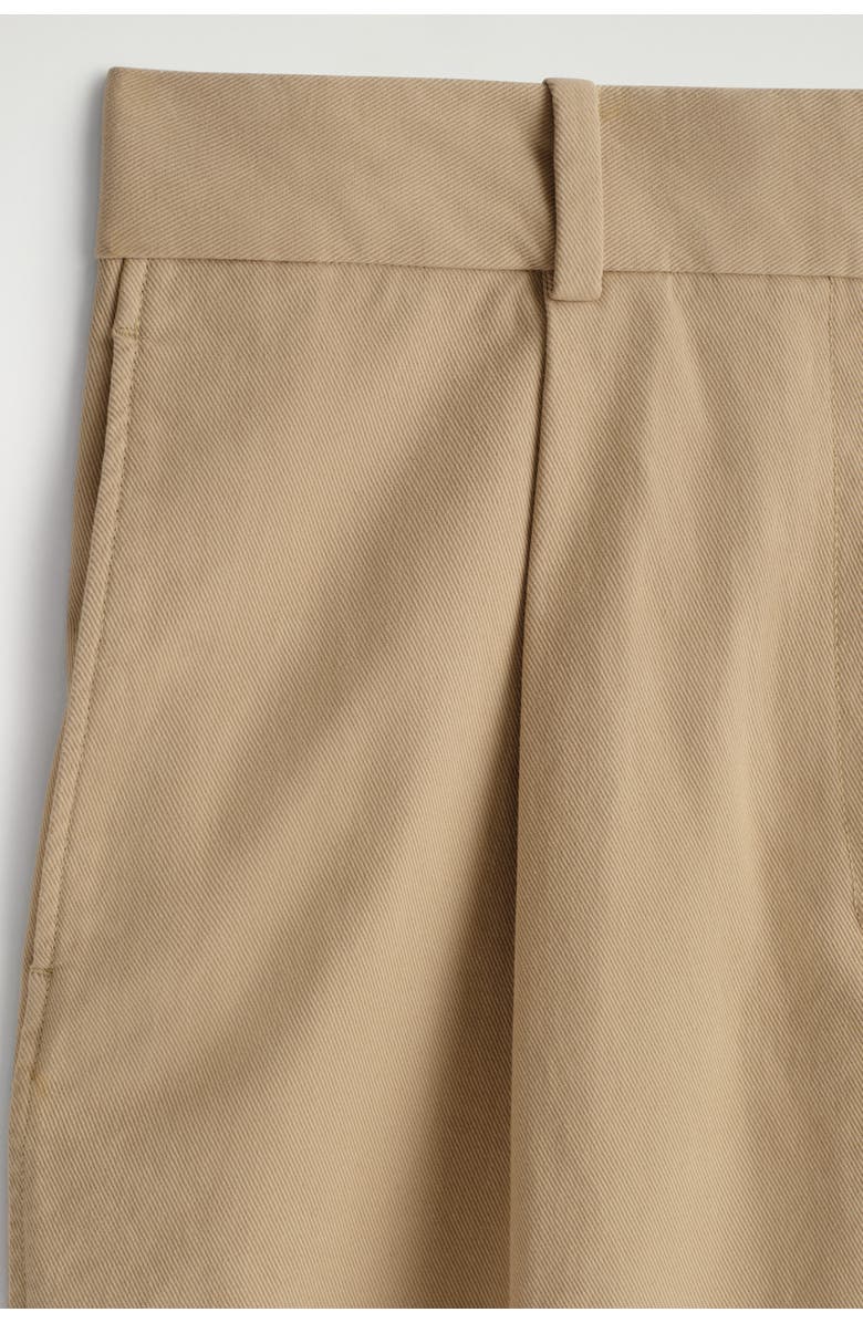 COS Cotton-Twill Tapered Pants, Alternate, color, Beige