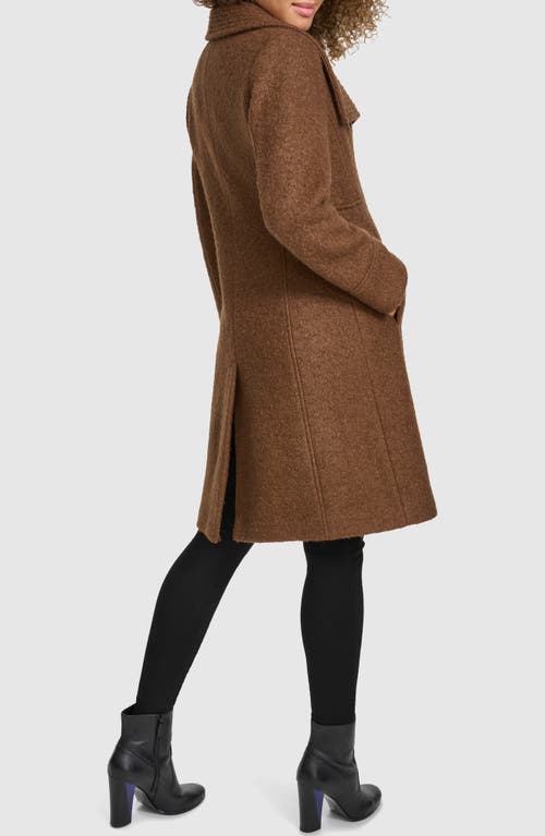 Kenneth Cole Wool-blend Coat In Sepia