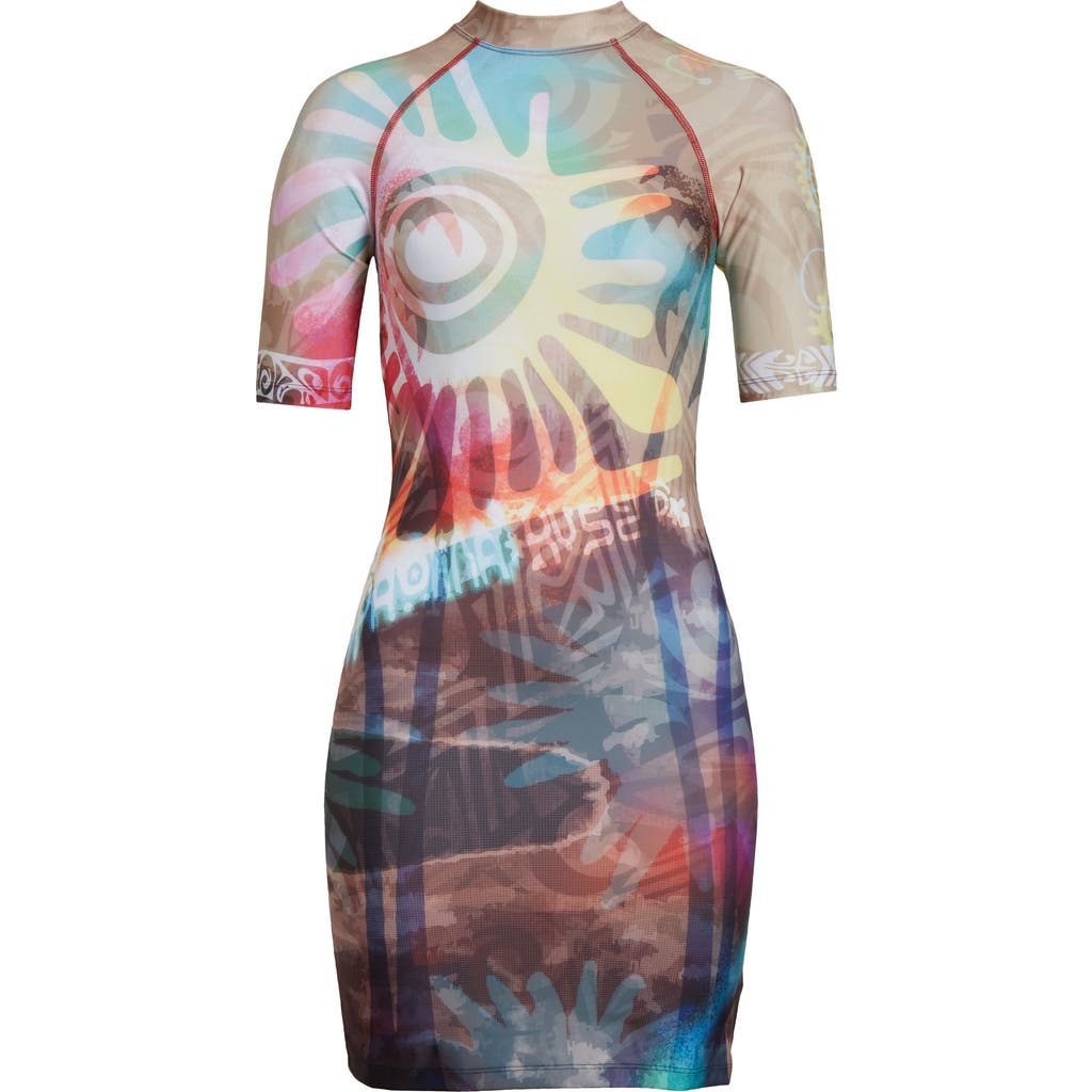 Paolina Russo Body-con Mesh Minidress In Acid Brown