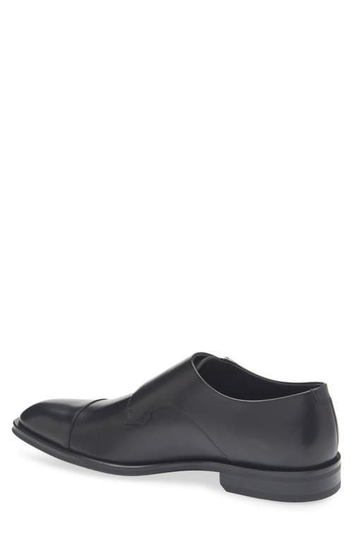 Hugo Boss Boss Derrek Double Monk Strap Cap Toe Shoe In Black