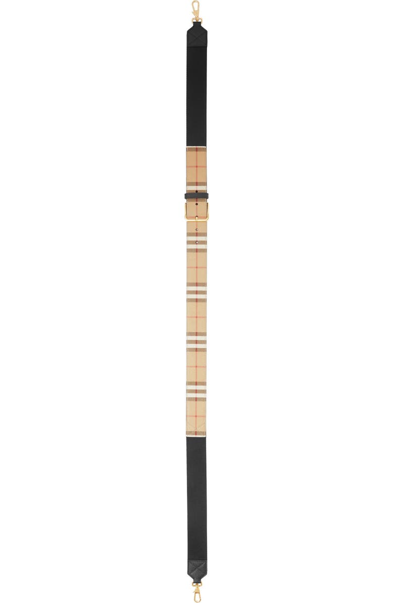Burberry Heritage Check Bag Strap, Alternate, color,