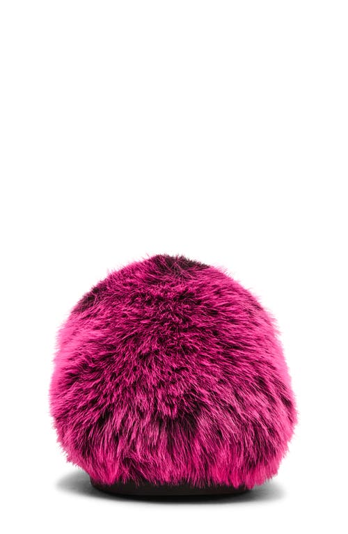 Steve Madden Kids' Jpoof Faux Fur Slipper In Pink