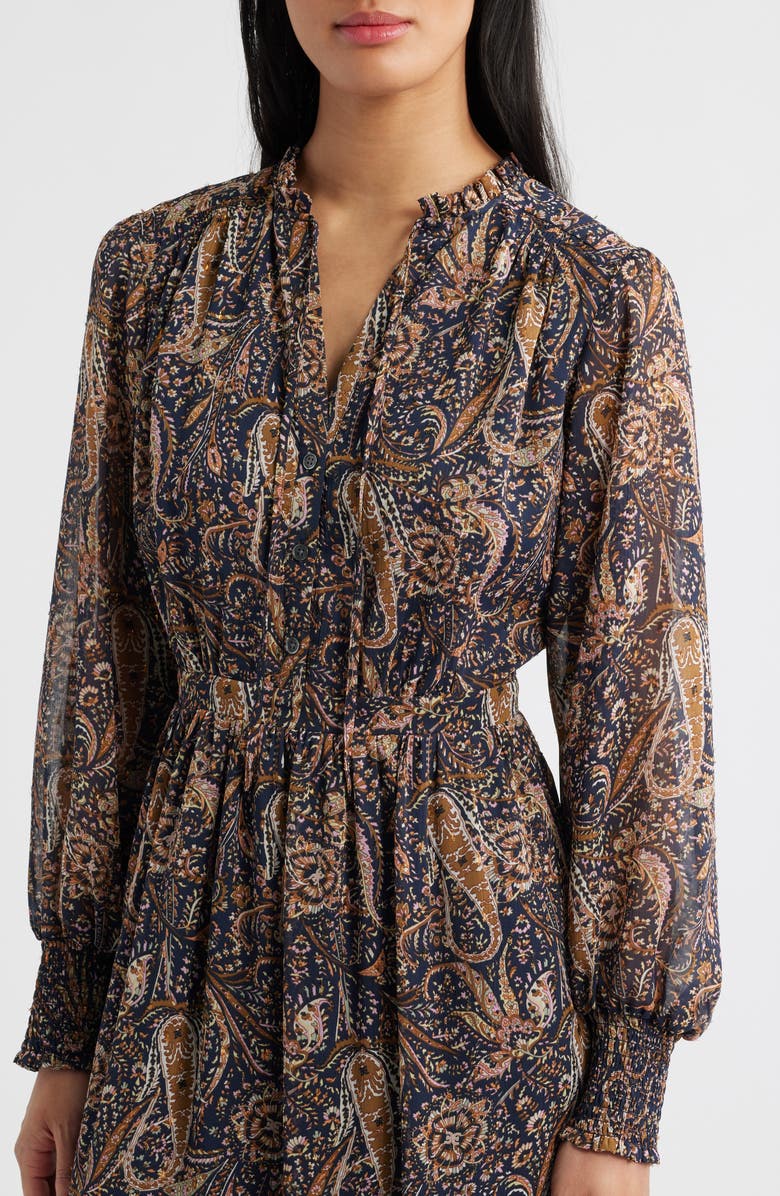 Sam Edelman Boho Paisley Long Sleeve Maxi Dress, Alternate, color,
