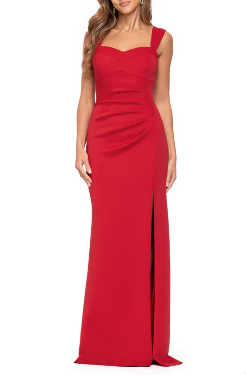 Scuba Knit Column Gown