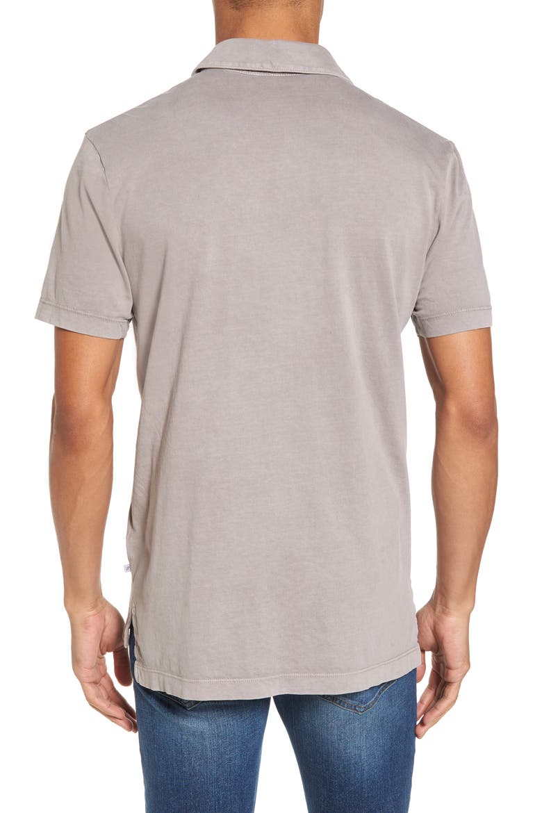 Slim Fit Sueded Jersey Polo, Alternate, color, FOSSIL