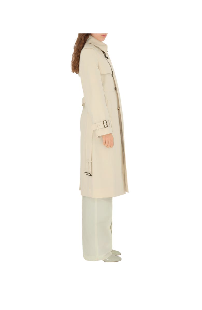 Burberry Long Cotton Blend Trench Coat, Alternate, color, 