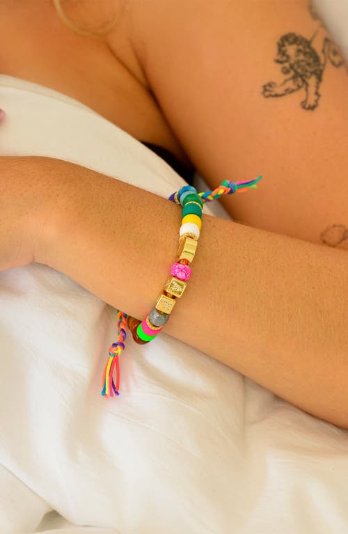 Venessa Arizaga Happy Af Rainbow Bracelet In Rainbow